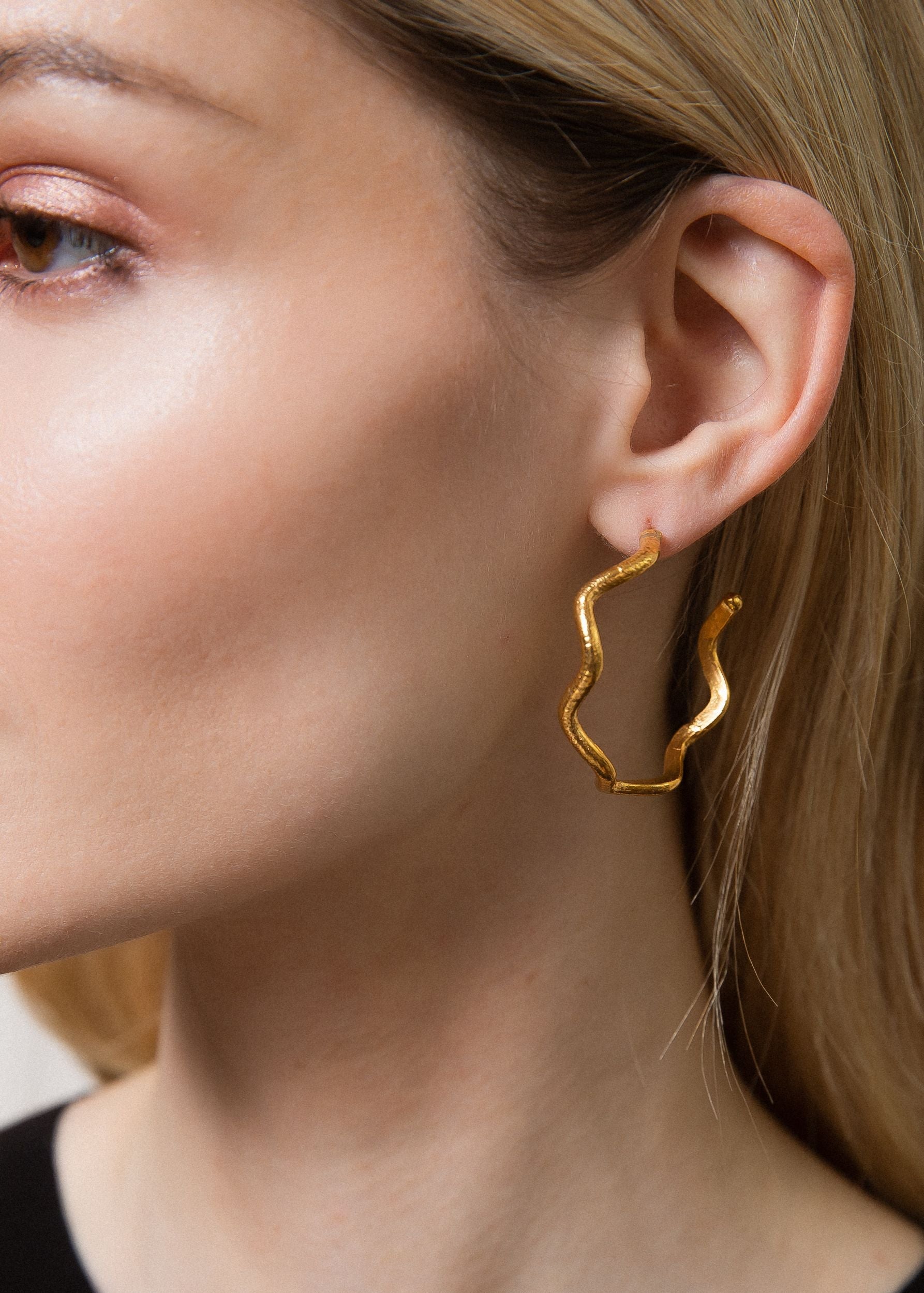 FlowCreole earrings gilded - Gold