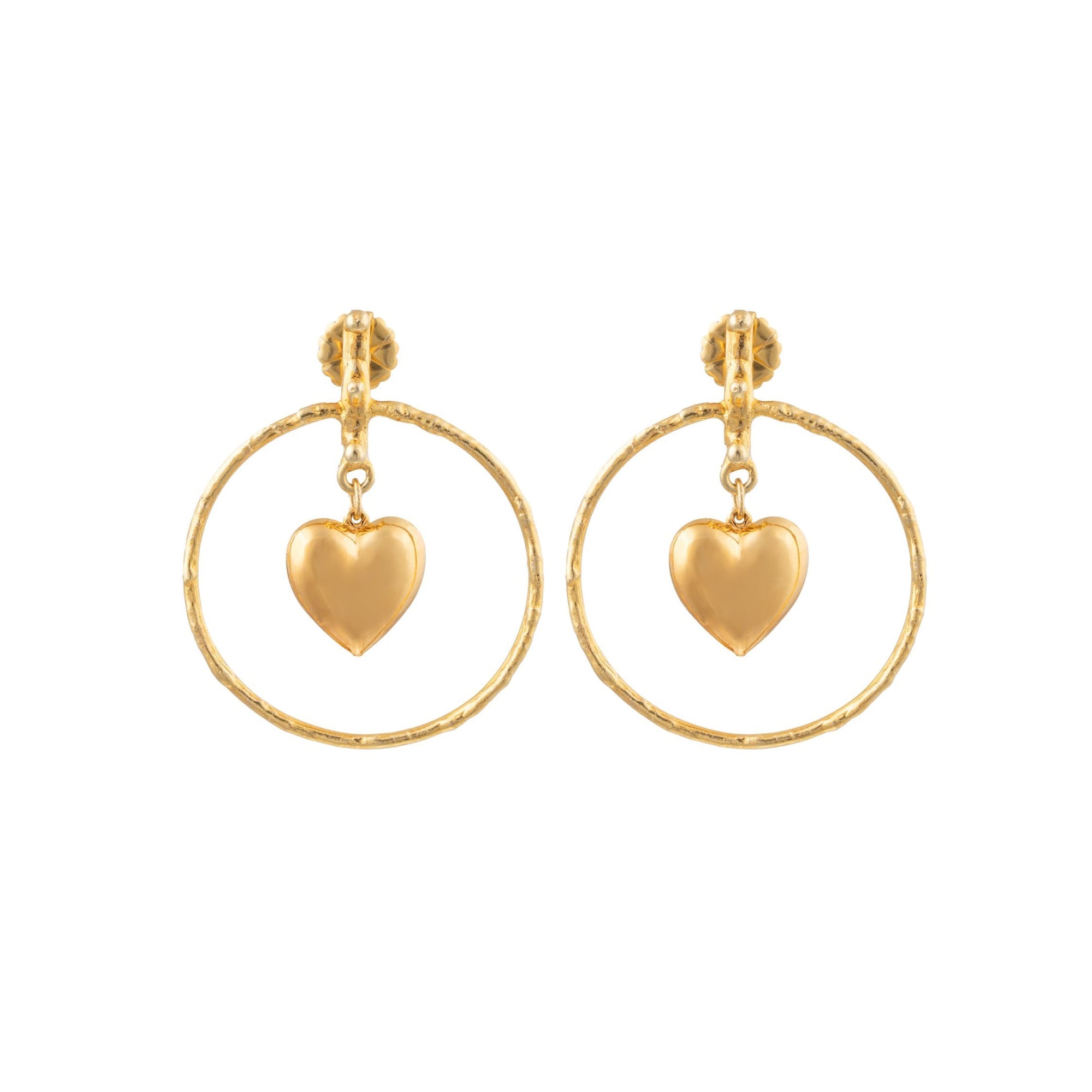 Boucles d'oreilles Loved dorées à l'or fin - Pearl