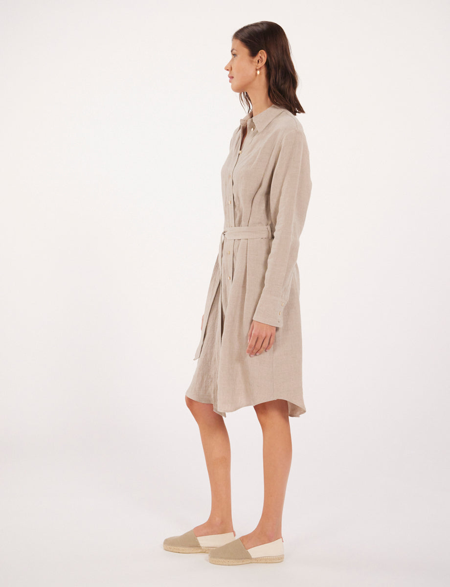 1qty NEW  / Robe-chemise Amour en lin - Ru