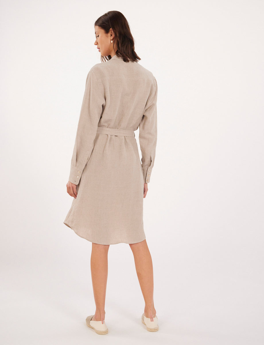 1qty NEW  / Robe-chemise Amour en lin - Ru