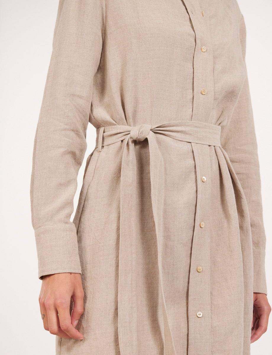 1qty NEW  / Robe-chemise Amour en lin - Ru
