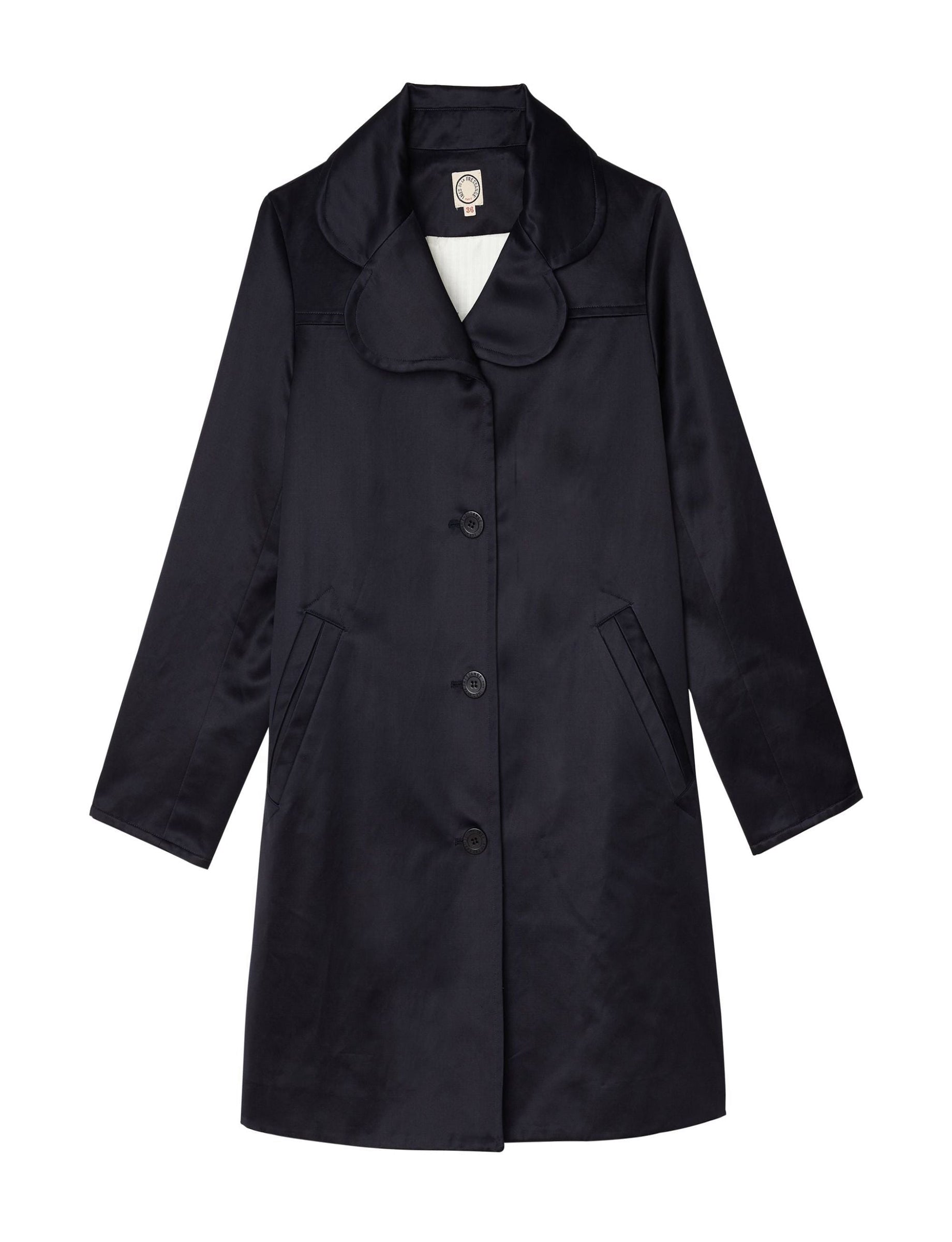 1qty RELIQUAT 190€ 0%  / Manteau satiné Rochefort - Dark Navy