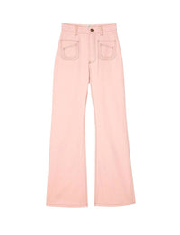 1qty RELIQUAT 75€ 0%  / Pantalon flare Basile - Pink Pale