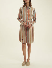 2qty RELIQUAT 90€ 0%  / Robe chemise Amour - Camel Multicolor