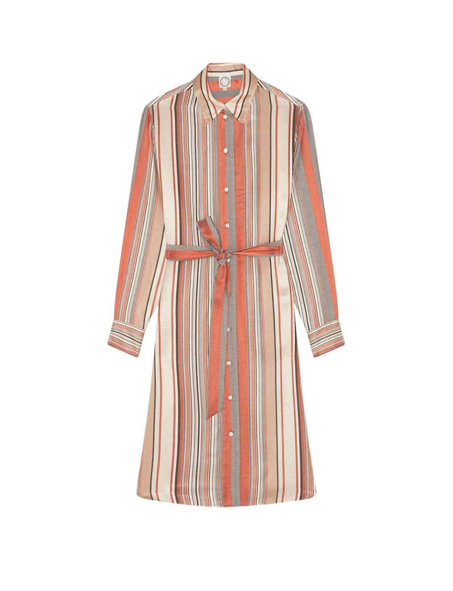 2qty RELIQUAT 90€ 0%  / Robe chemise Amour - Camel Multicolor