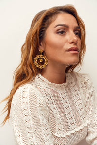 Boucles d'oreilles Bloom dorées à l'or fin - Doré