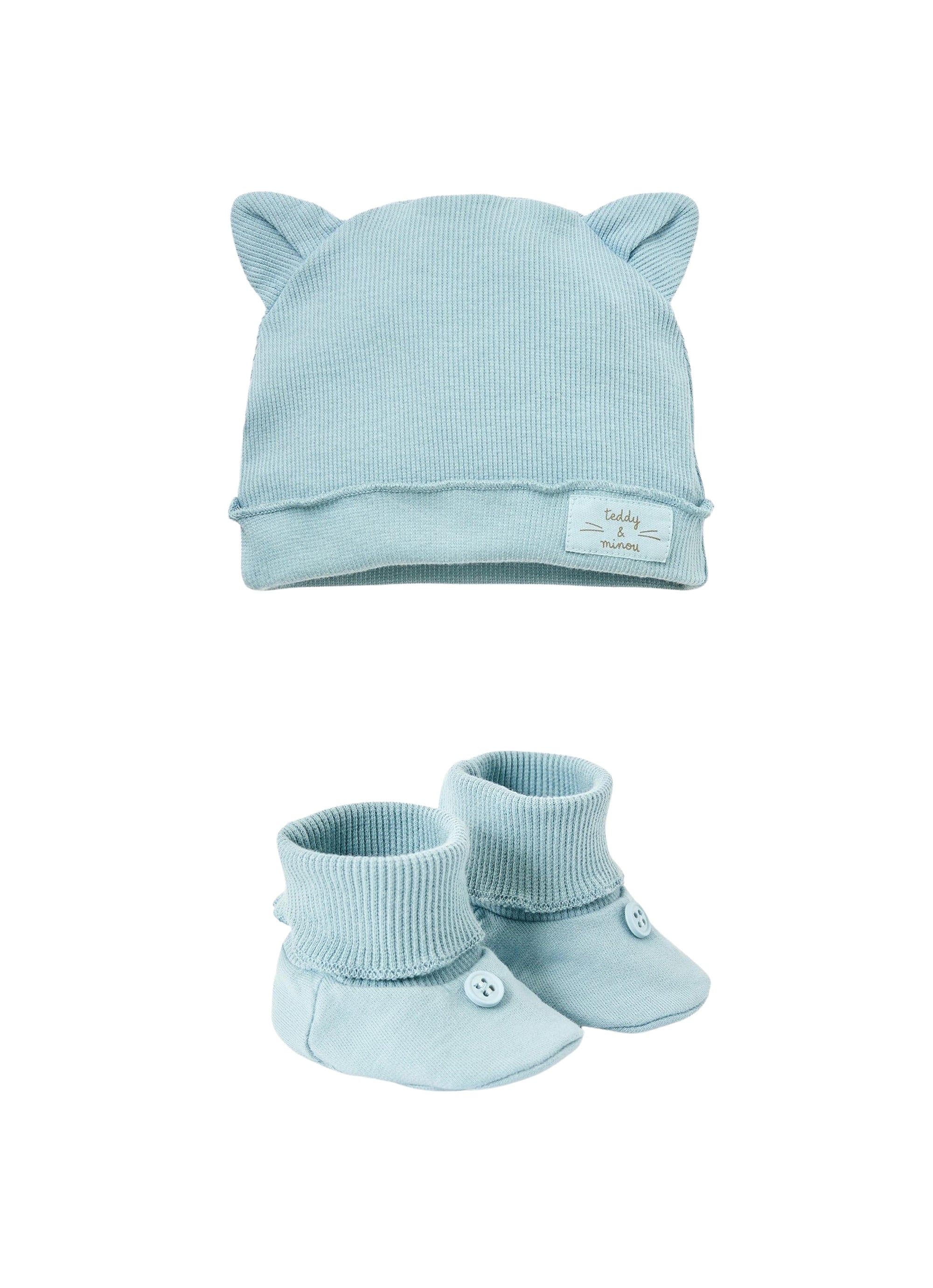 Set cappellino e scarpe azzurro