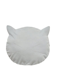 Cuscino gatto in cotone grigio