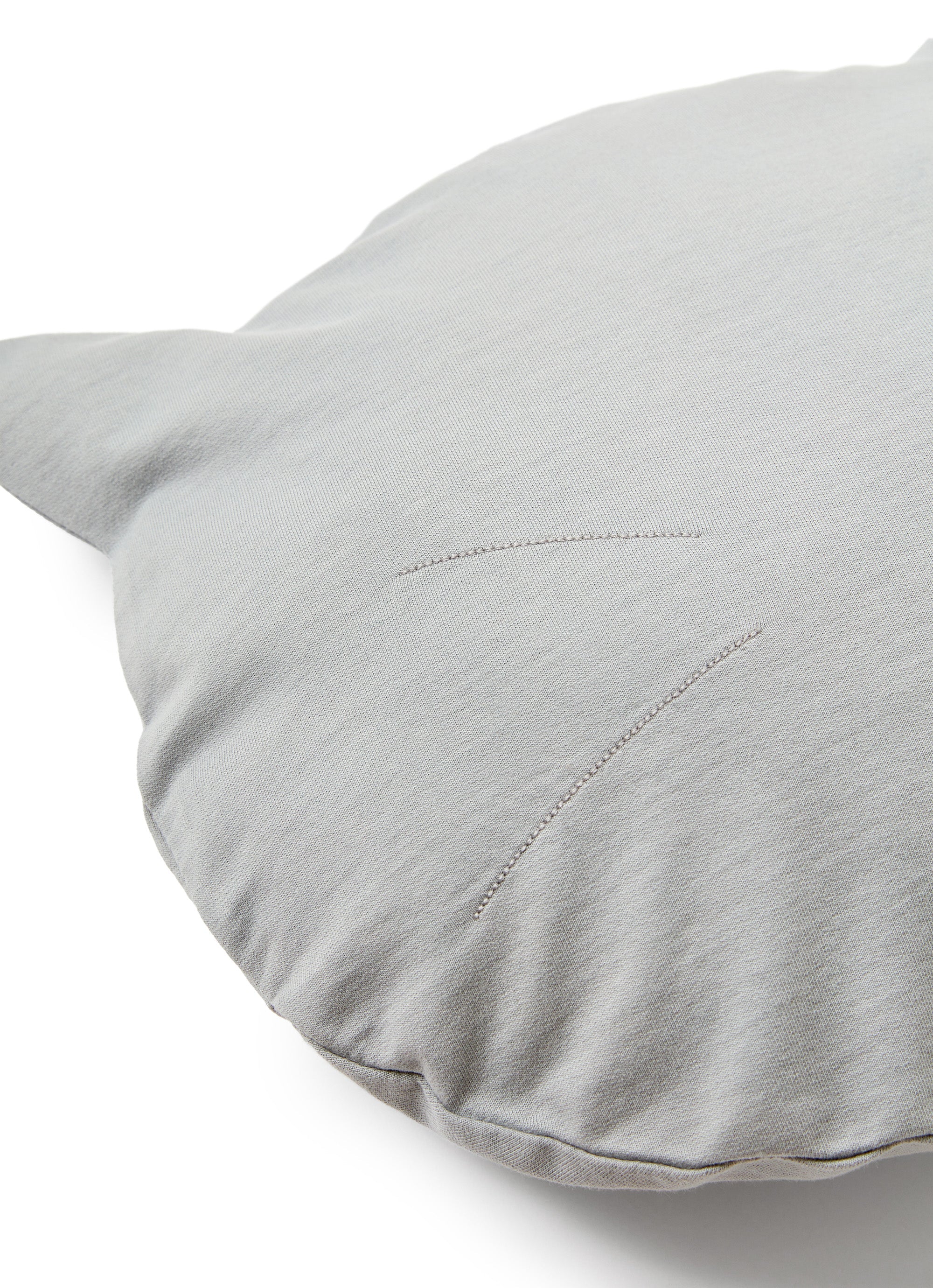 Cuscino gatto in cotone grigio