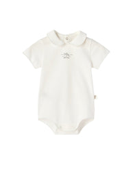Body in cotone bianco latte