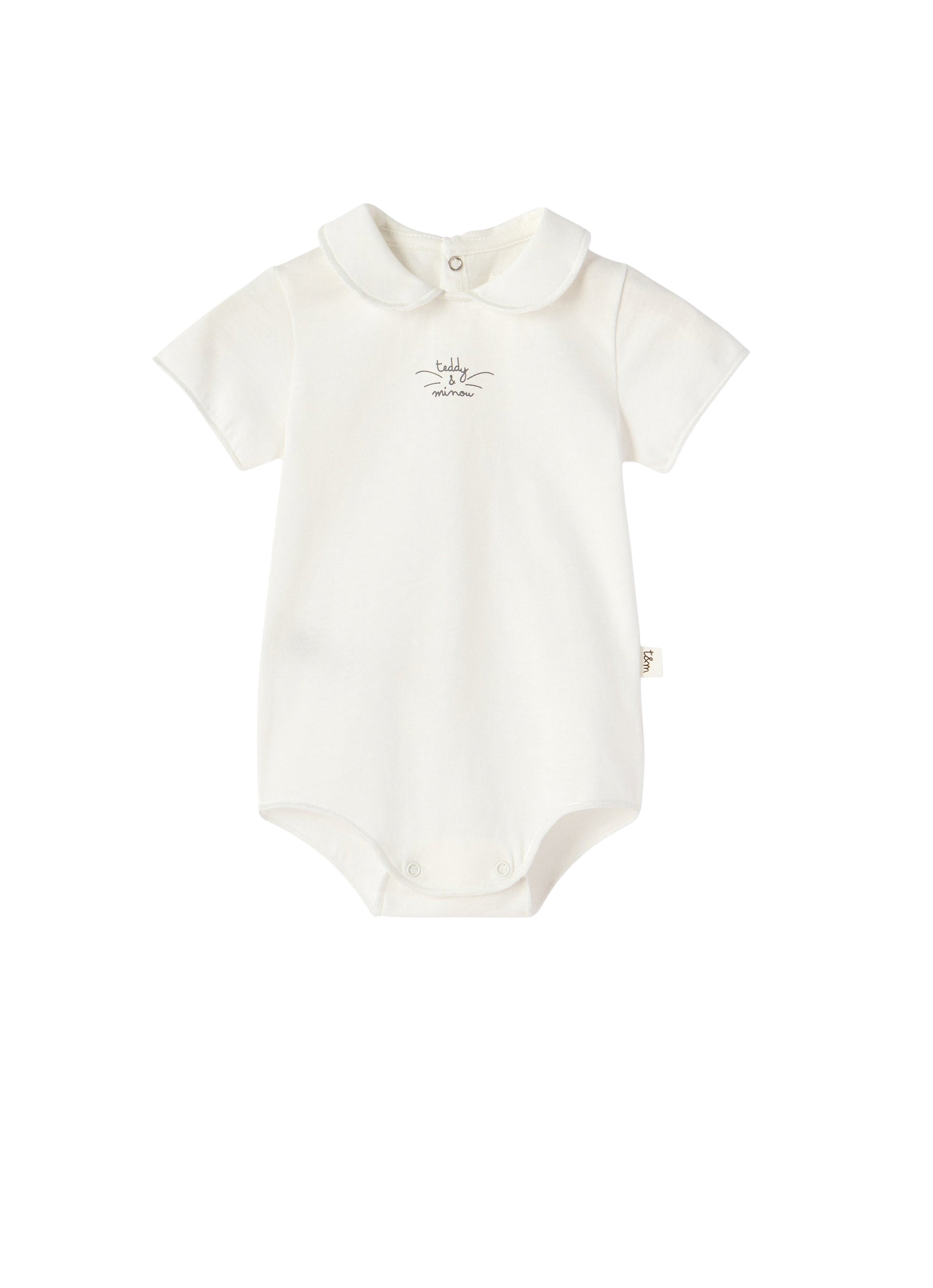 Body in cotone bianco latte