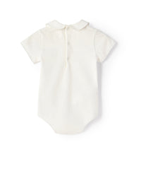 Body in cotone bianco latte