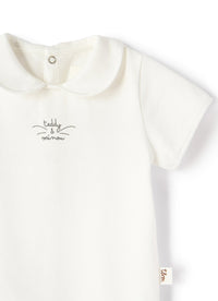 Body in cotone bianco latte