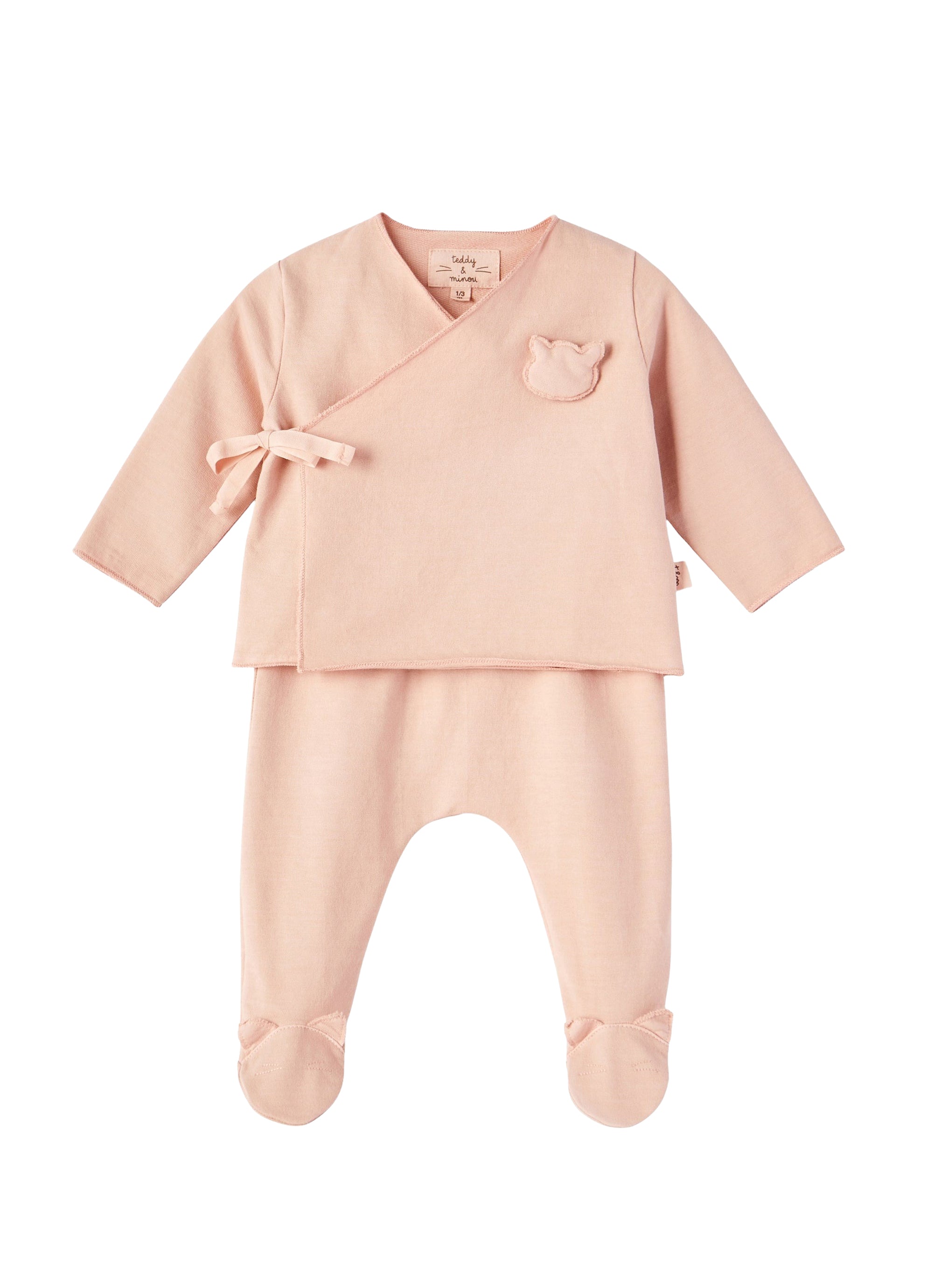 Completo due pezzi in felpa rosa