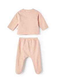 Completo due pezzi in felpa rosa