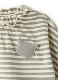 Completo due pezzi in jersey rigato