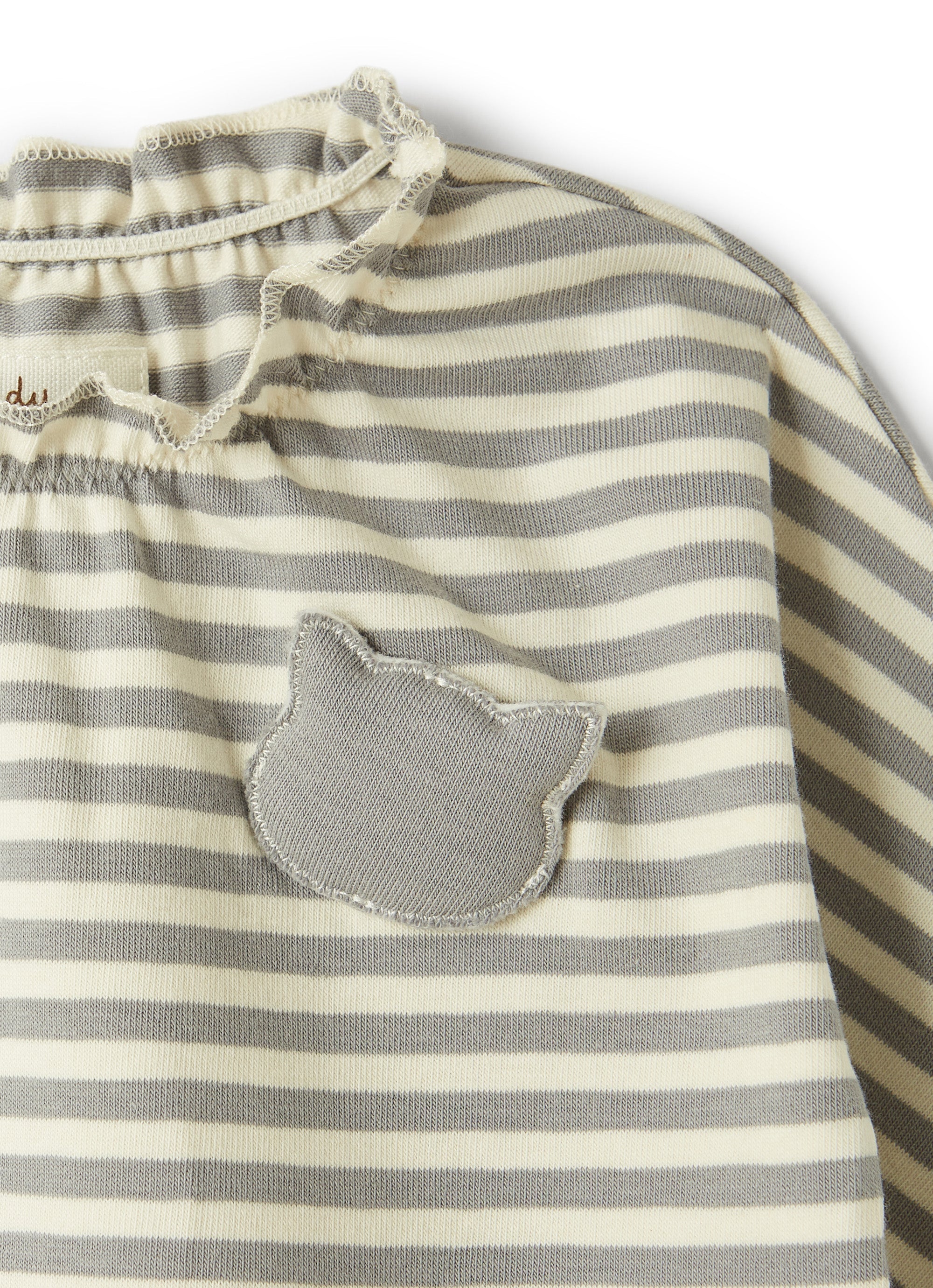 Completo due pezzi in jersey rigato