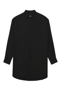 Robe chemise asymétrique à poignets boutonnés - Black