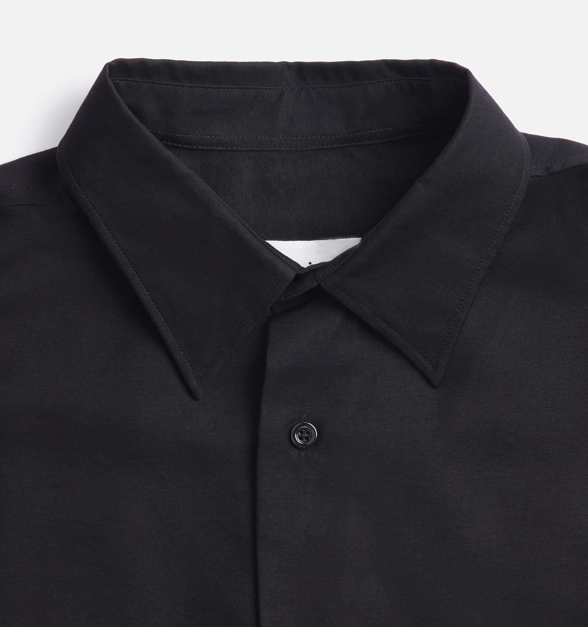 Robe chemise asymétrique à poignets boutonnés - Black