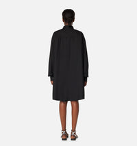 Robe chemise asymétrique à poignets boutonnés - Black
