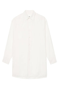 Robe chemise asymétrique à poignets boutonnés - White