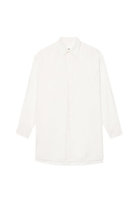 Robe chemise asymétrique à poignets boutonnés - White