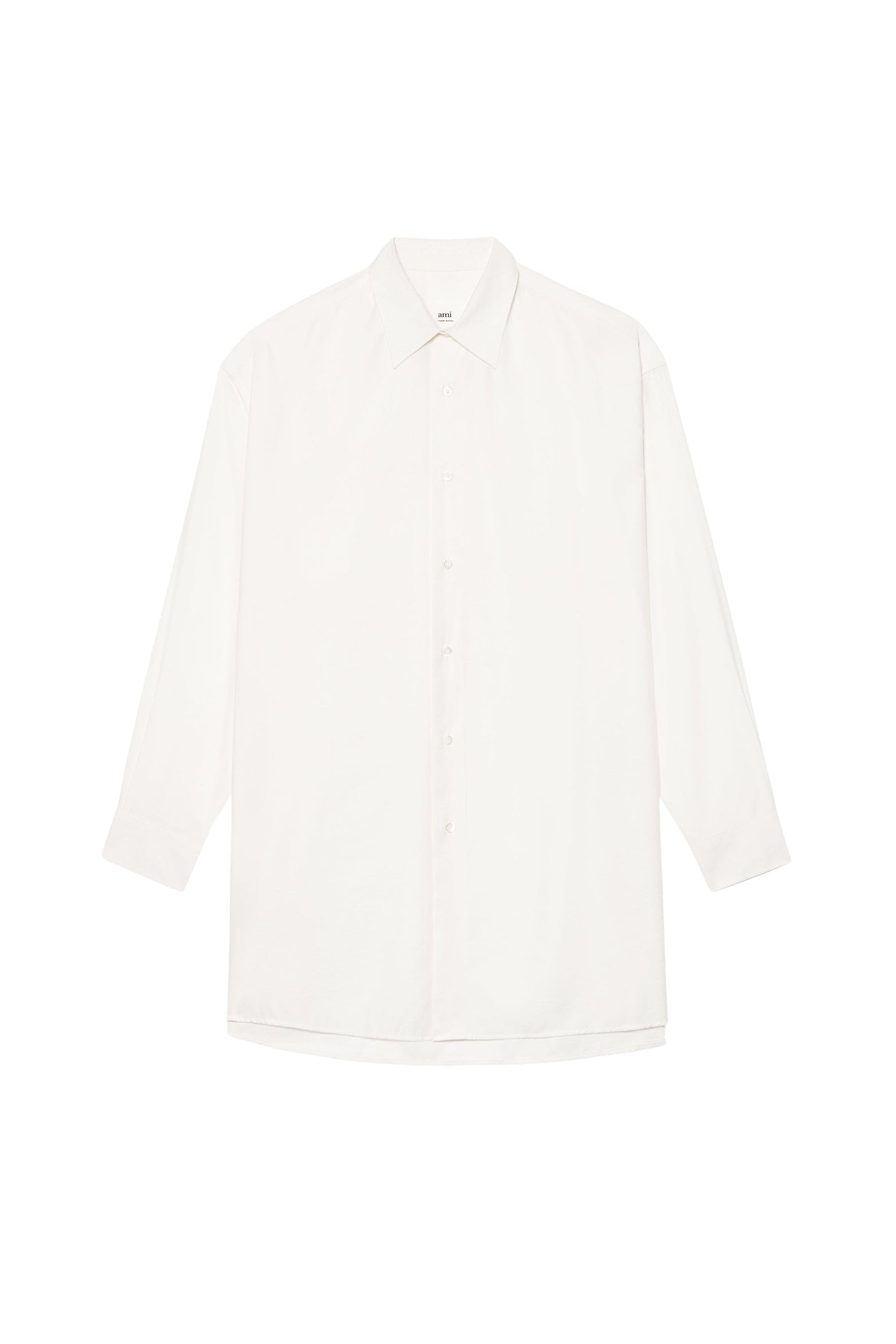 Robe chemise asymétrique à poignets boutonnés - White