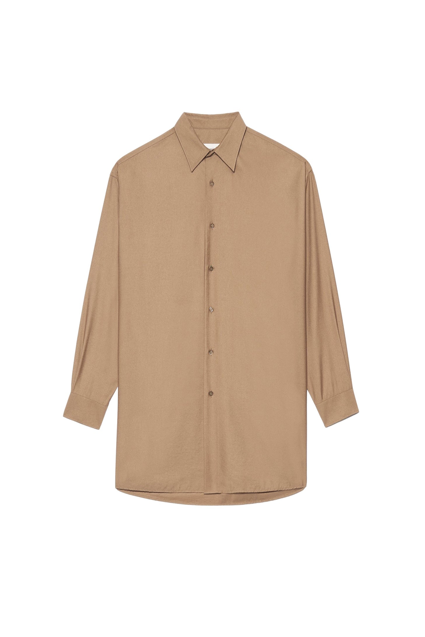 Robe chemise asymétrique à poignets boutonnés - Taupe