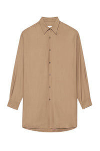 Robe chemise asymétrique à poignets boutonnés - Taupe