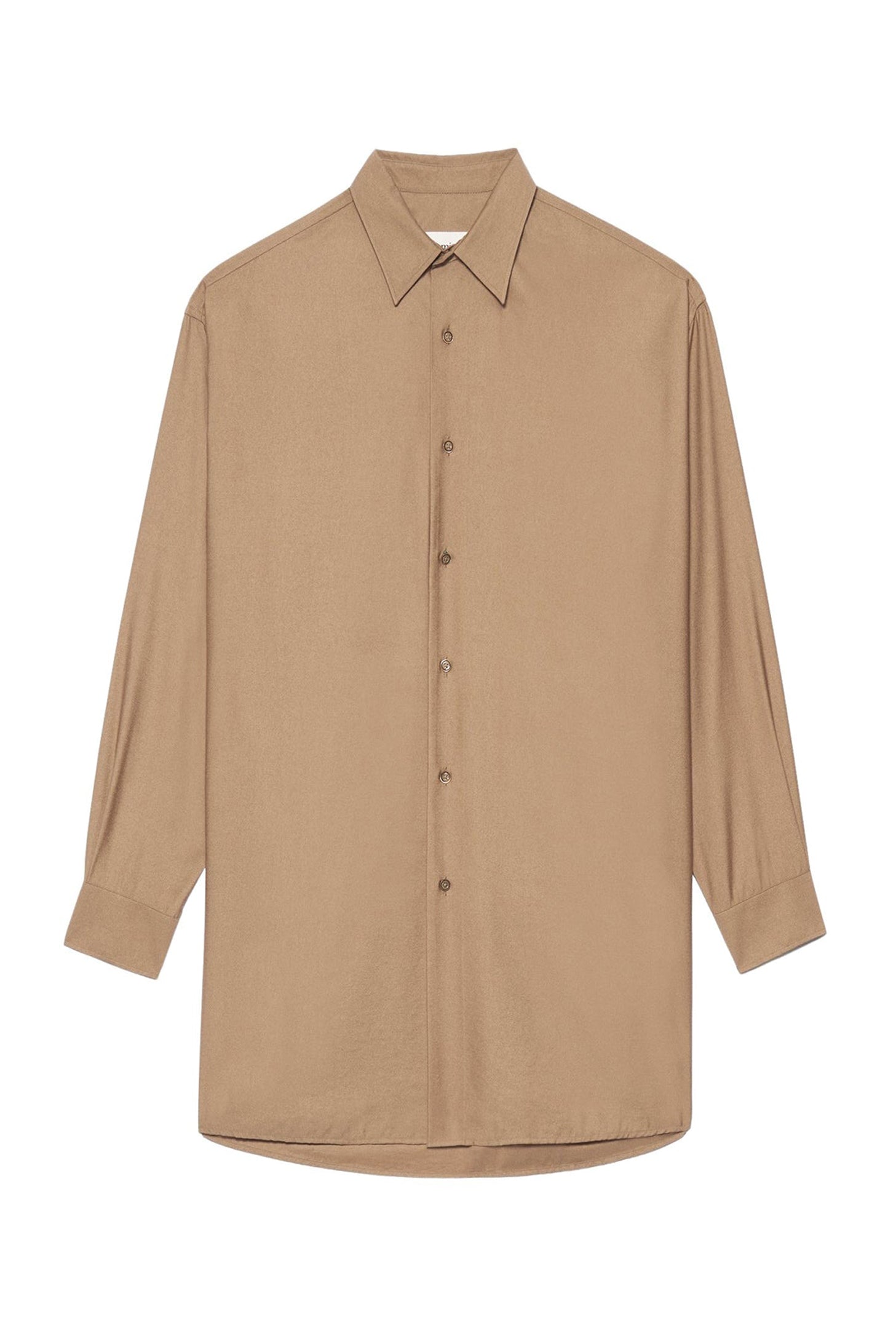 Robe chemise asymétrique à poignets boutonnés - Taupe