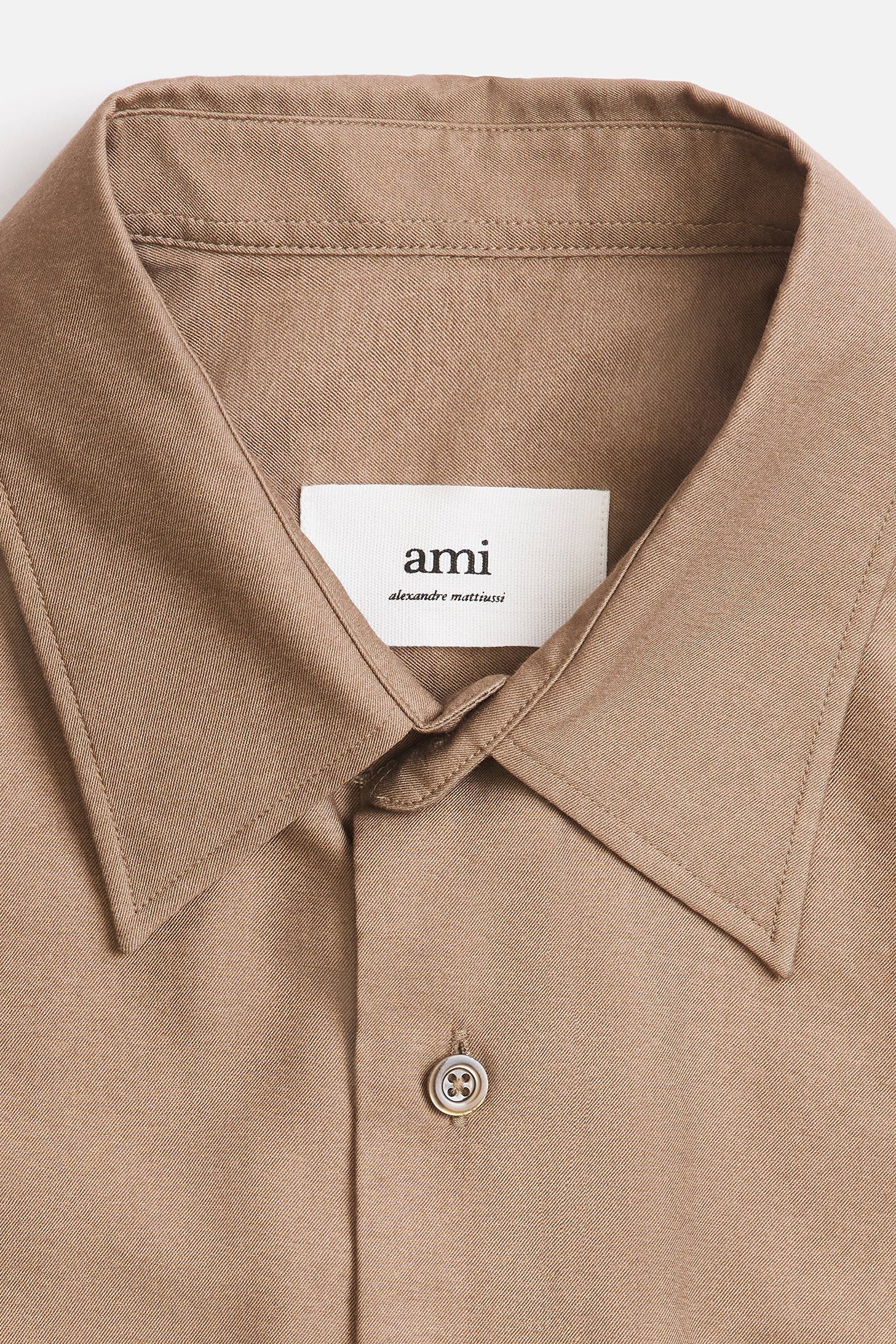 Robe chemise asymétrique à poignets boutonnés - Taupe