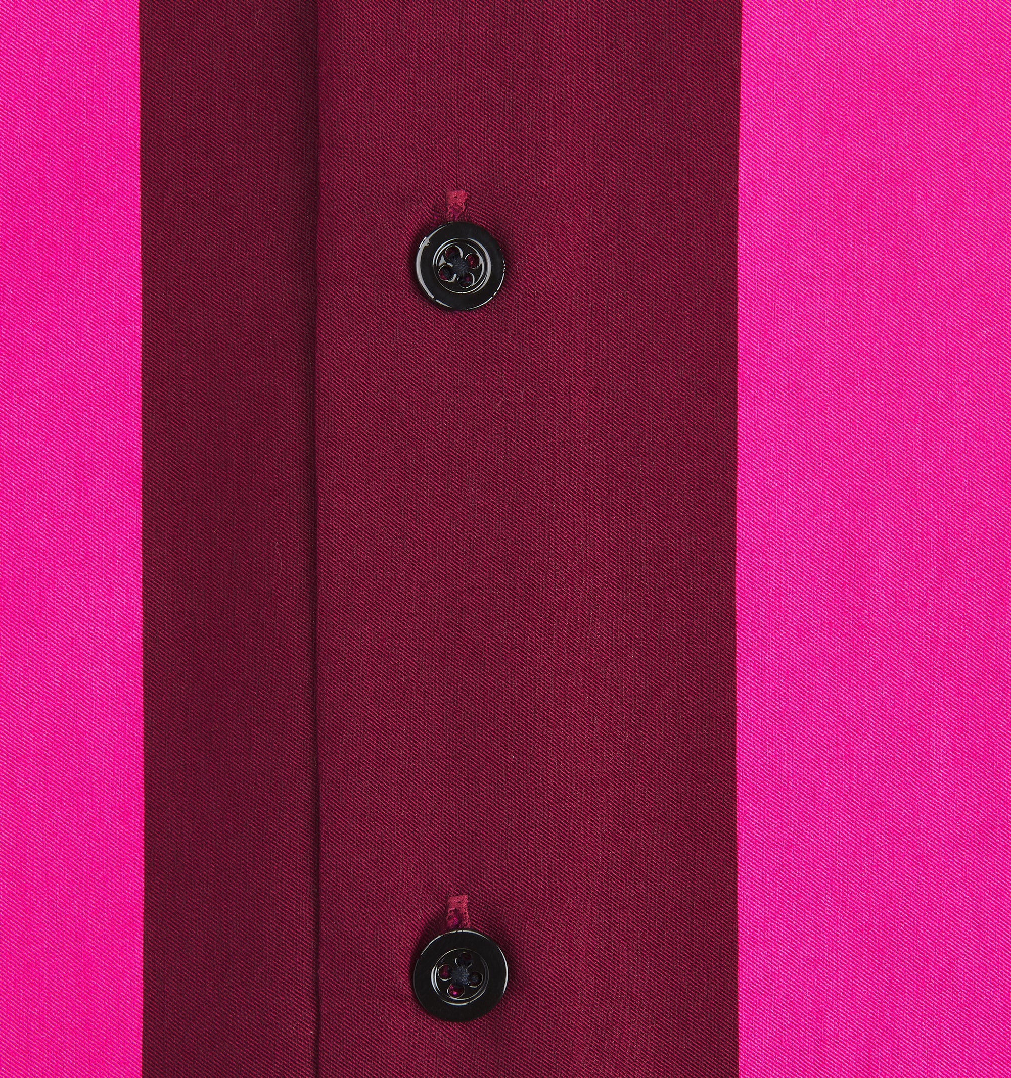 Robe chemise à rayures épaisses - Bordeaux & Fuchsia