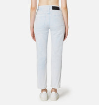 Pantalon droit délavé en denim - Sky Blue