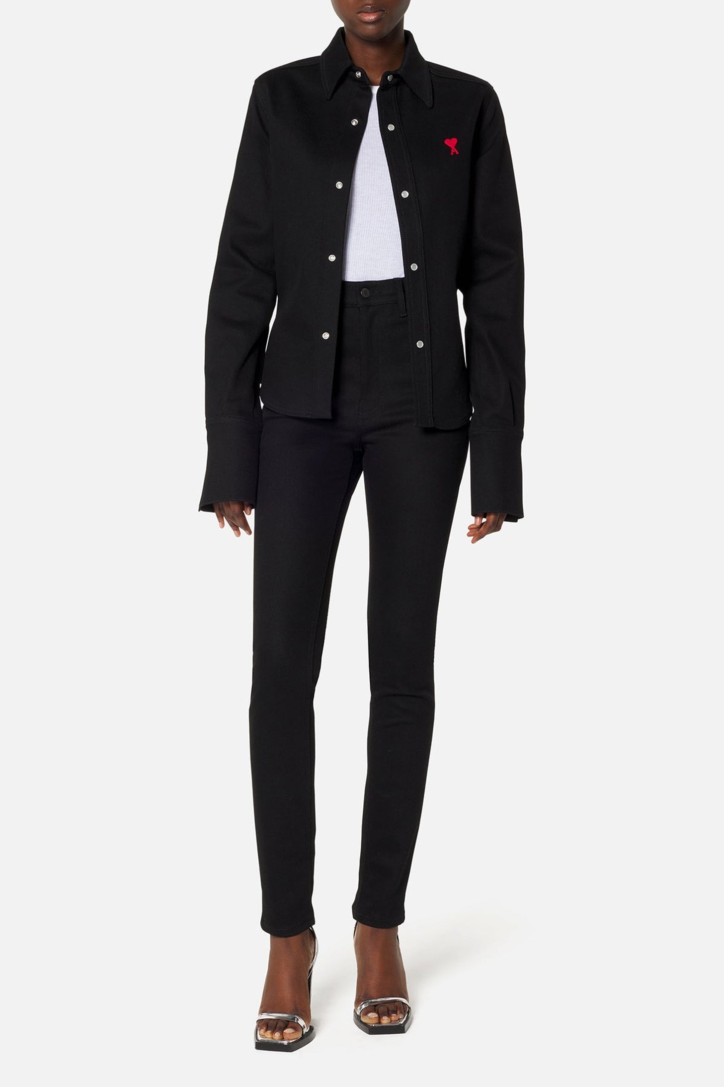 Pantalon slim en denim - Black