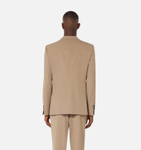 Blazer à boutons en laine mélangée - Taupe