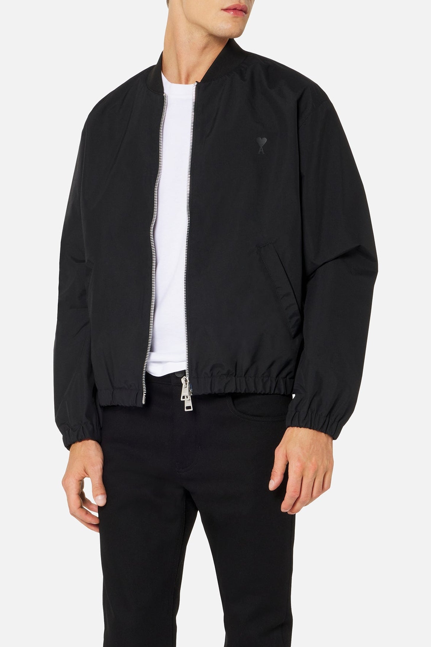 Bomber Ami de Cœur zippé avec patch - Black