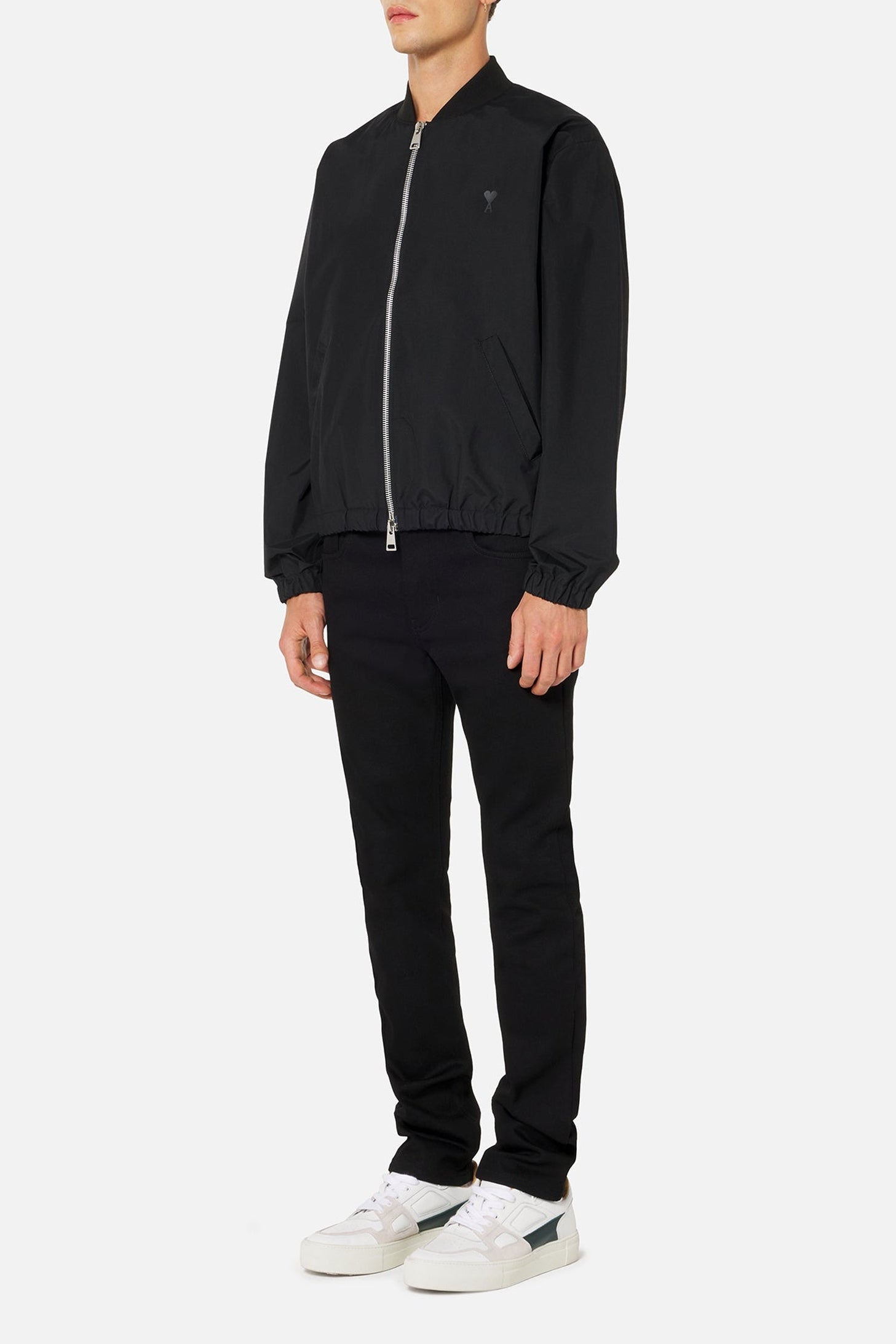 Bomber Ami de Cœur zippé avec patch - Black