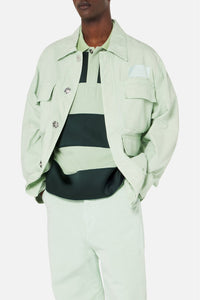 Veste oversize à boutons-pression - Aqua