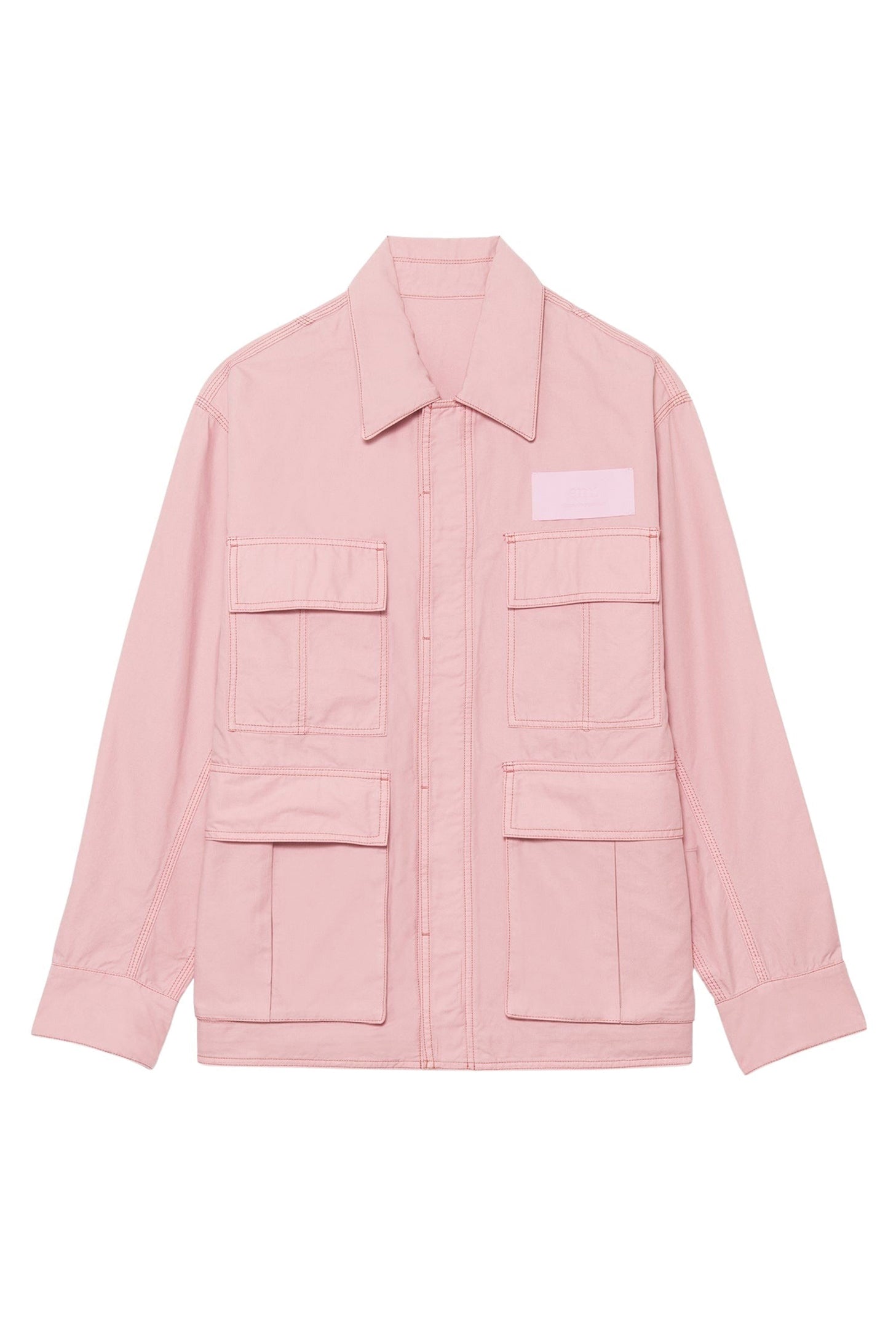 Veste oversize à boutons-pression - Pale Pink