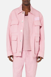 Veste oversize à boutons-pression - Pale Pink