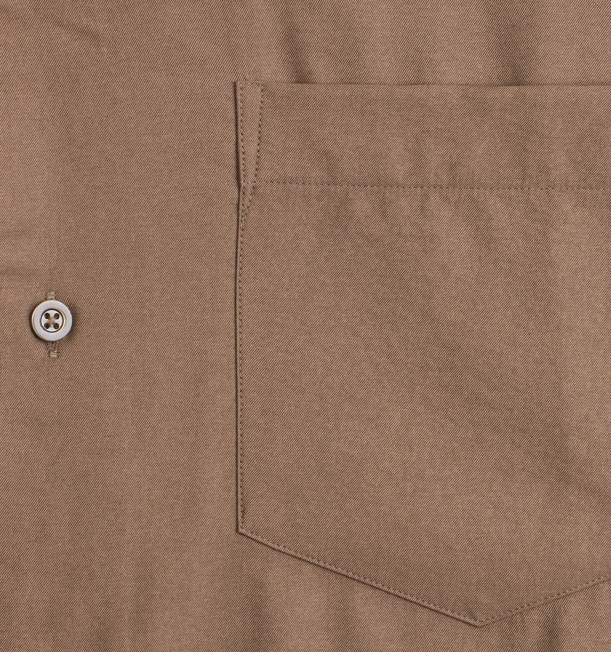 Chemise à poche en satin - Taupe