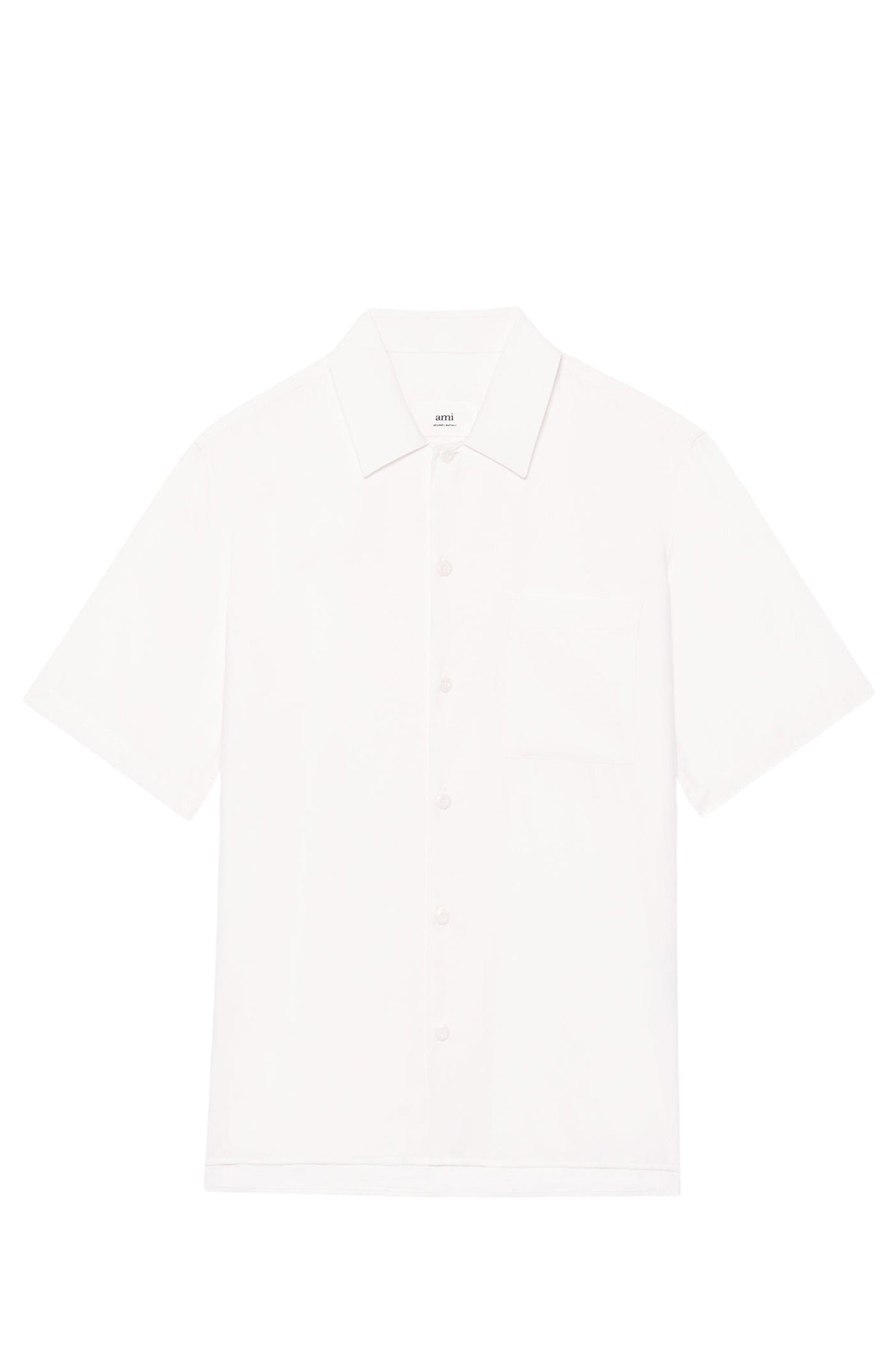 Chemise à manches courtes et col requin - White