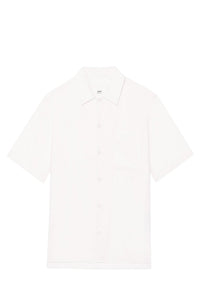 Chemise à manches courtes et col requin - White