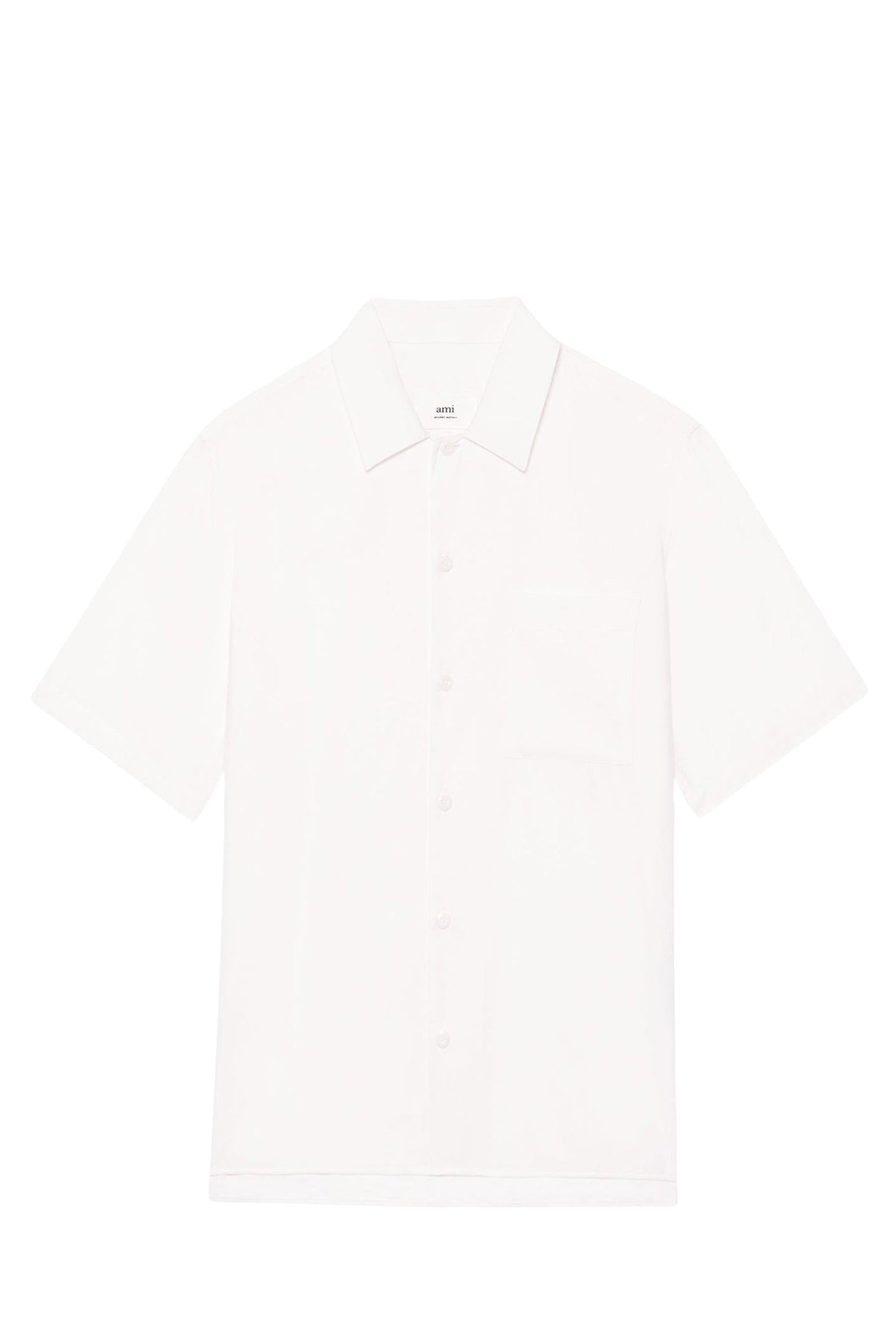 Chemise à manches courtes et col requin - White