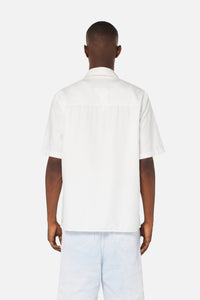 Chemise à manches courtes et col requin - White