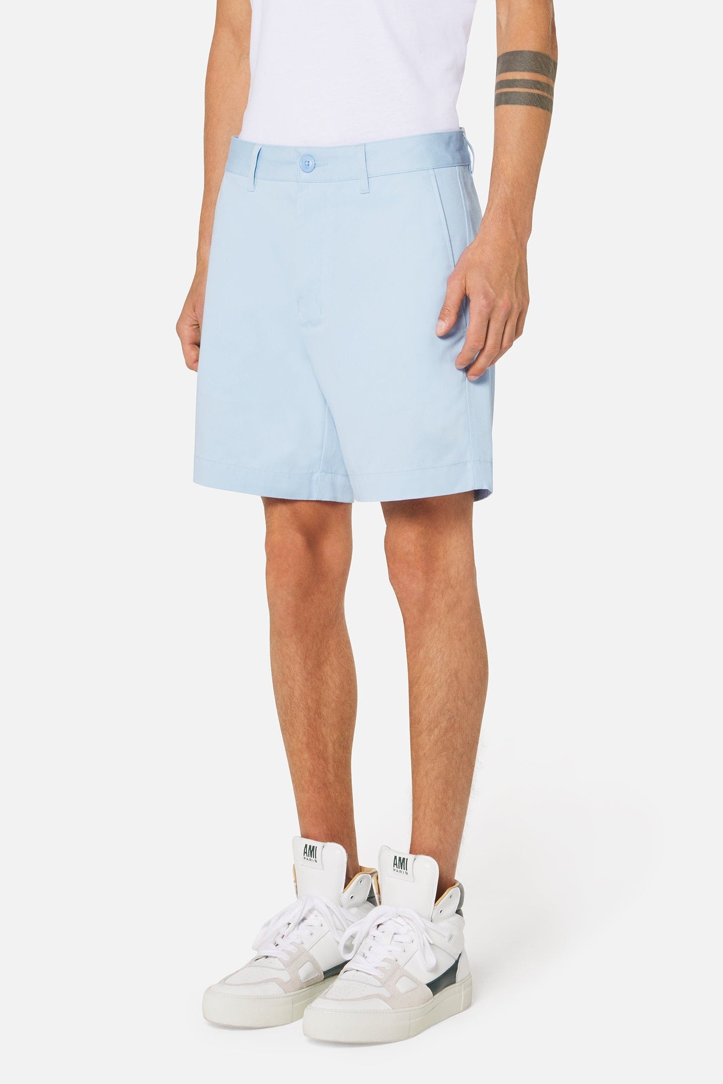 Bermuda chino à fermeture boutonnée - Sky Blue