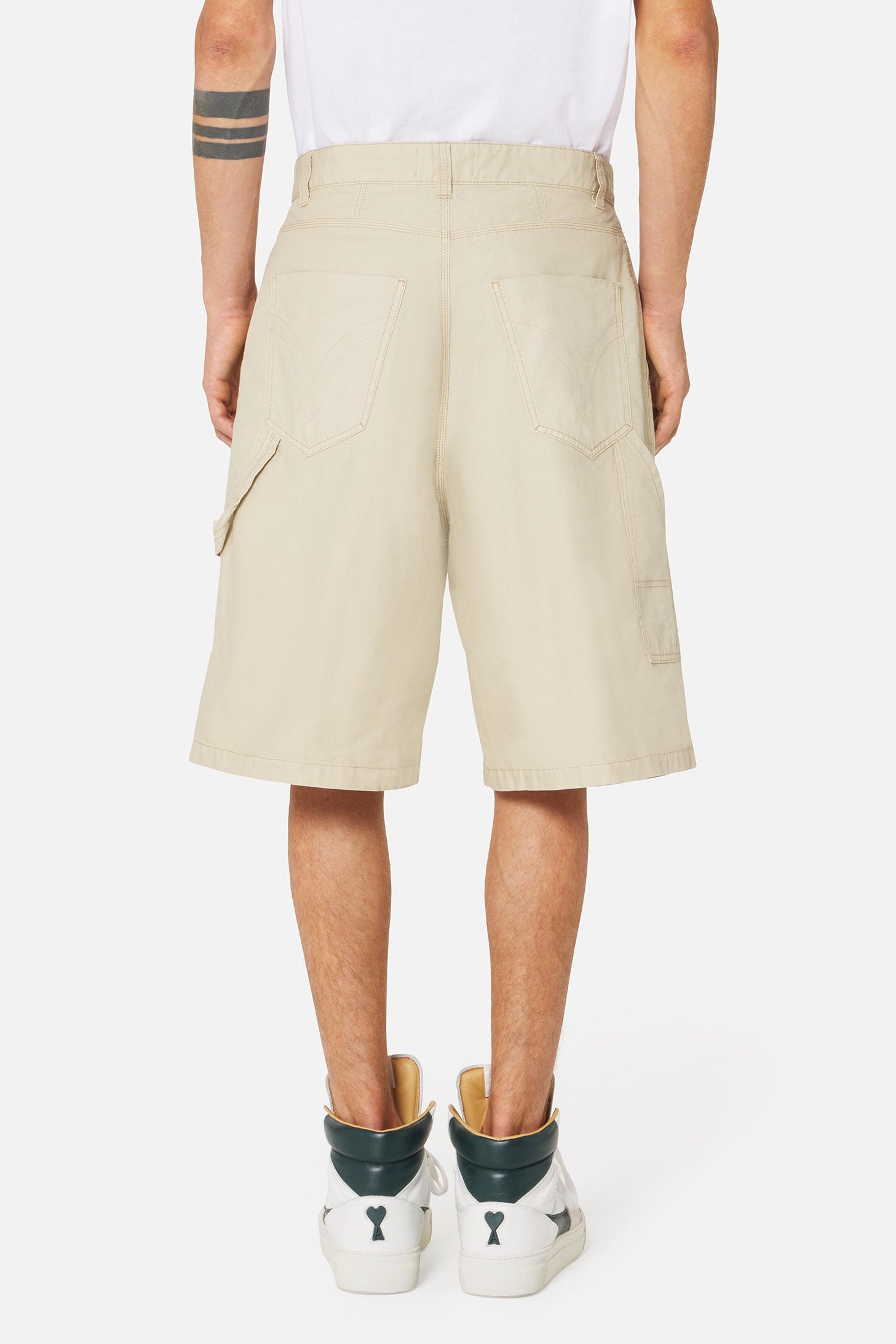 Bermuda à poches en denim - Beige