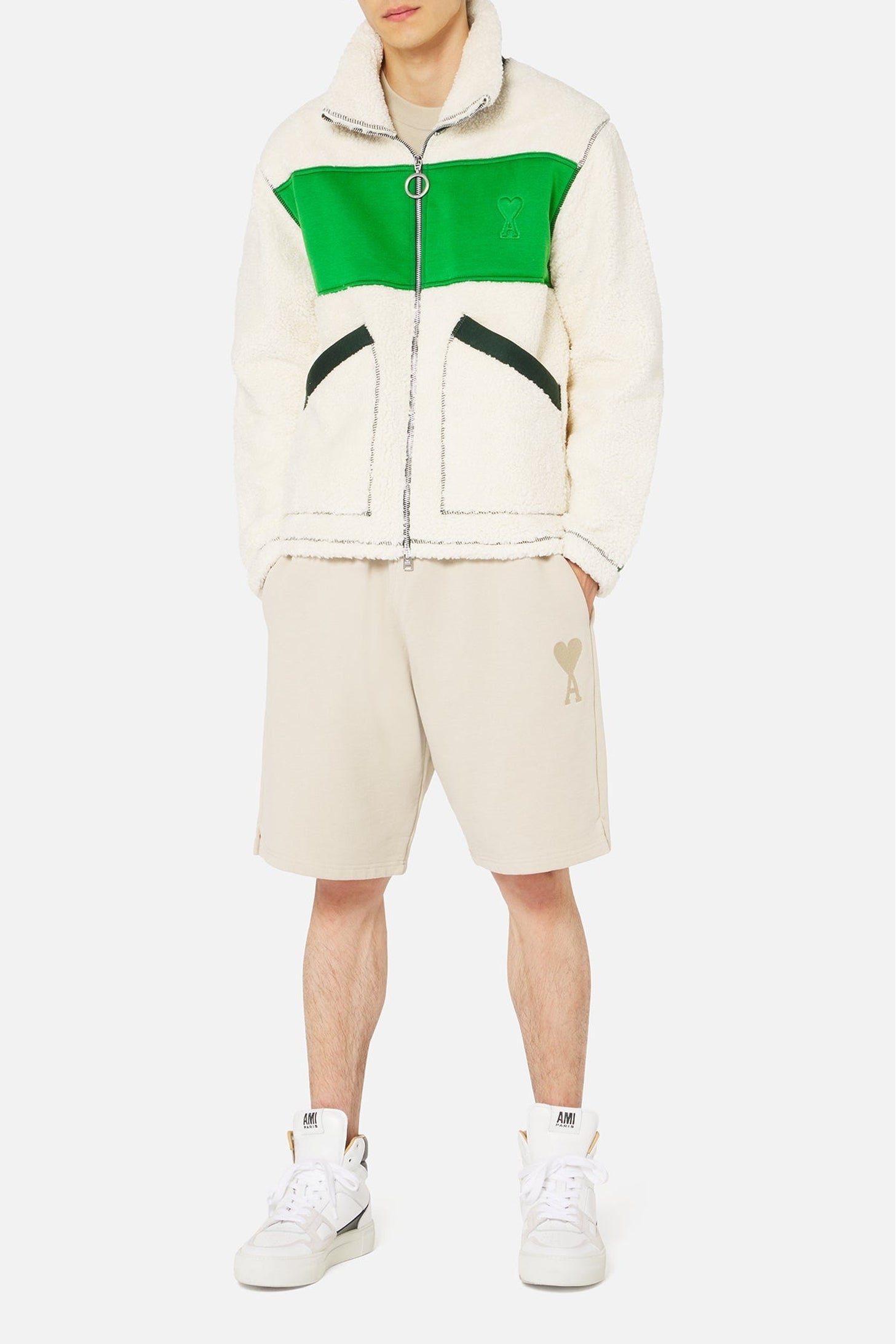 Bermuda Ami de Cœur à poches - Beige