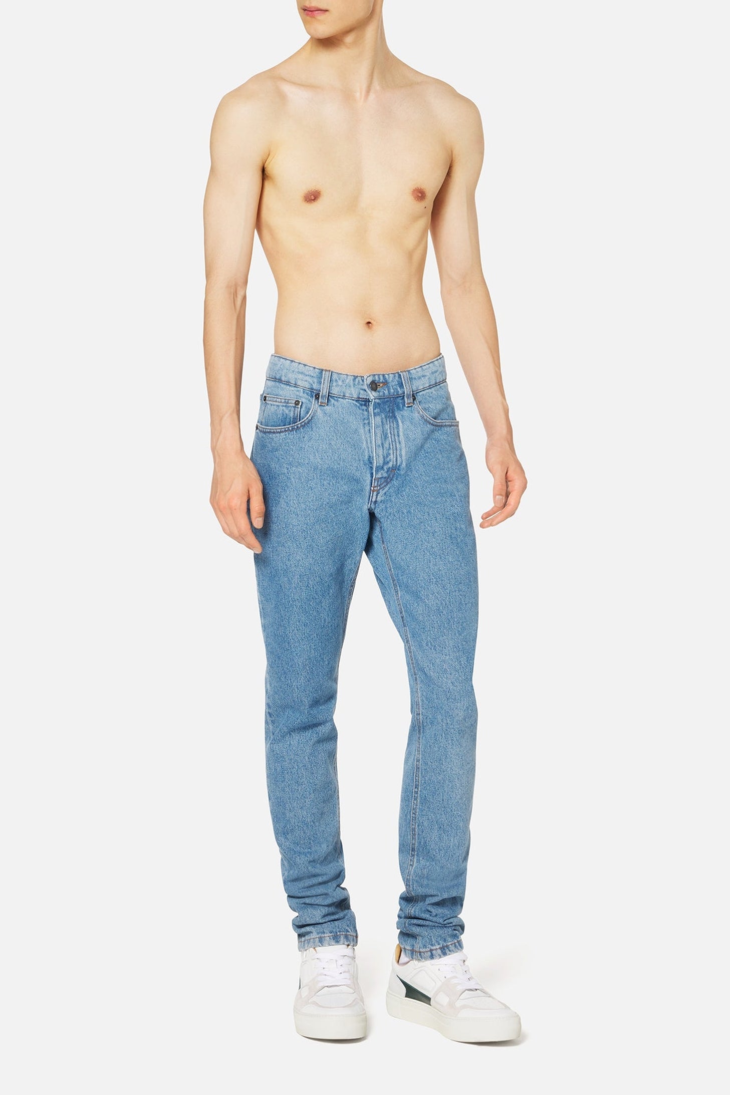 Pantalon délavé en denim - Bleached Blue