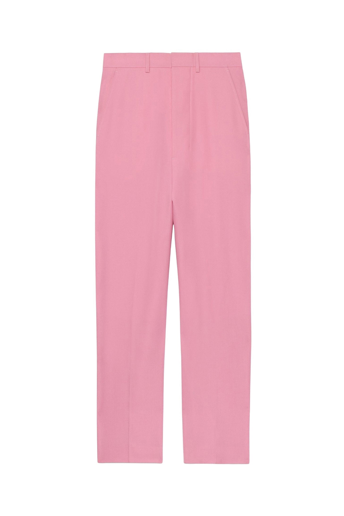 Pantalon droit en laine - Pale Pink
